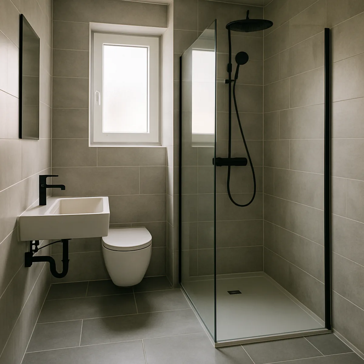 Frisch saniertes Badezimmer
